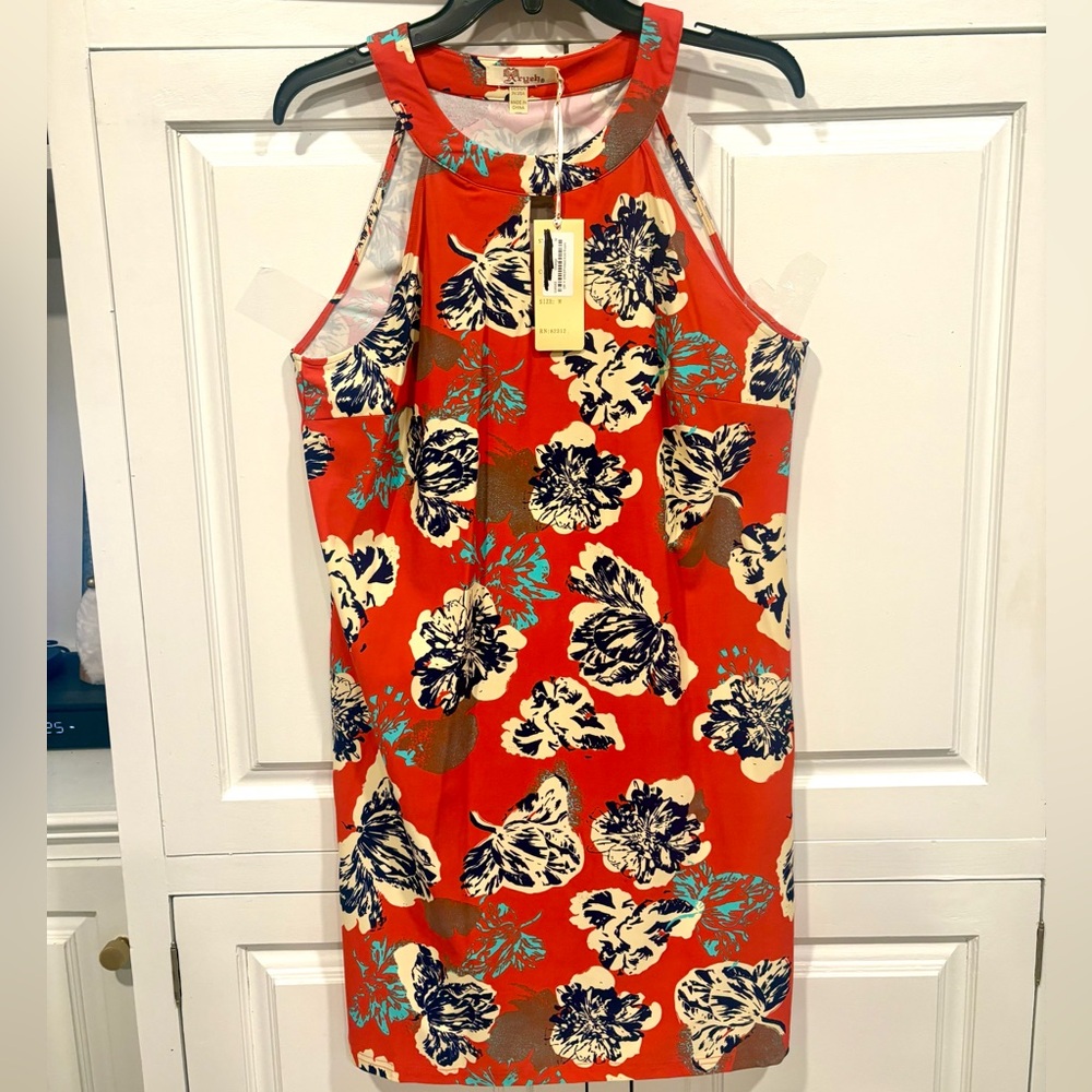 NWT Aryeh Floral Sleeveless Halter-Style Dress